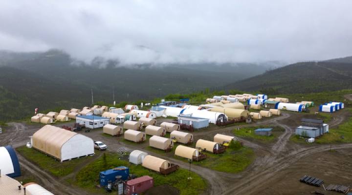 The camp at the Donlin Gold project in Alaska